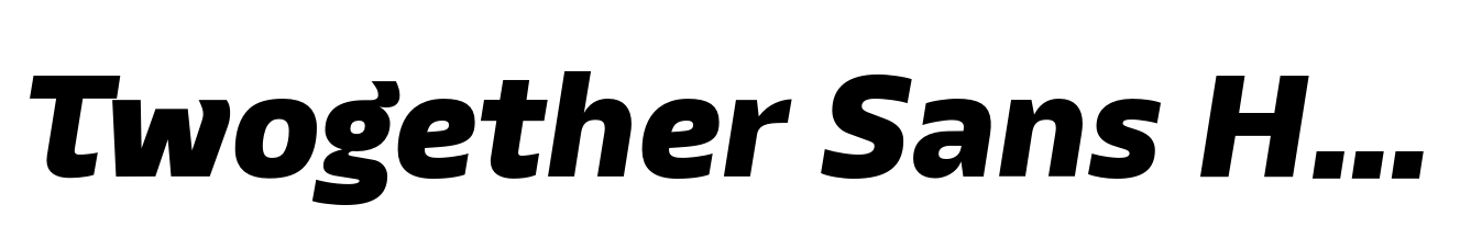 Twogether Sans Heavy Italic